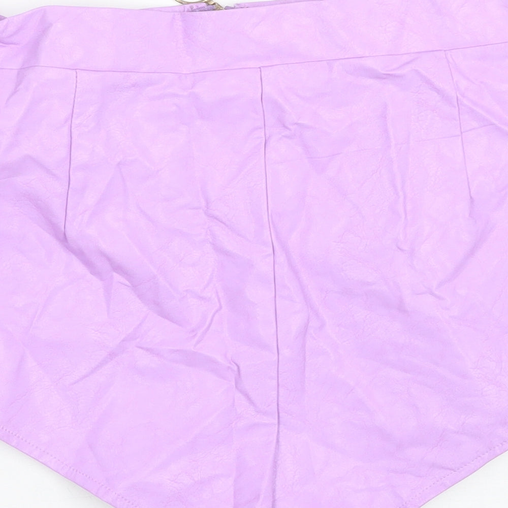 Elsie Fred Womens Purple   Wrap Shorts Size L