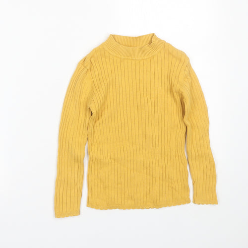 TU Girls Yellow   Basic T-Shirt Size 5-6 Years