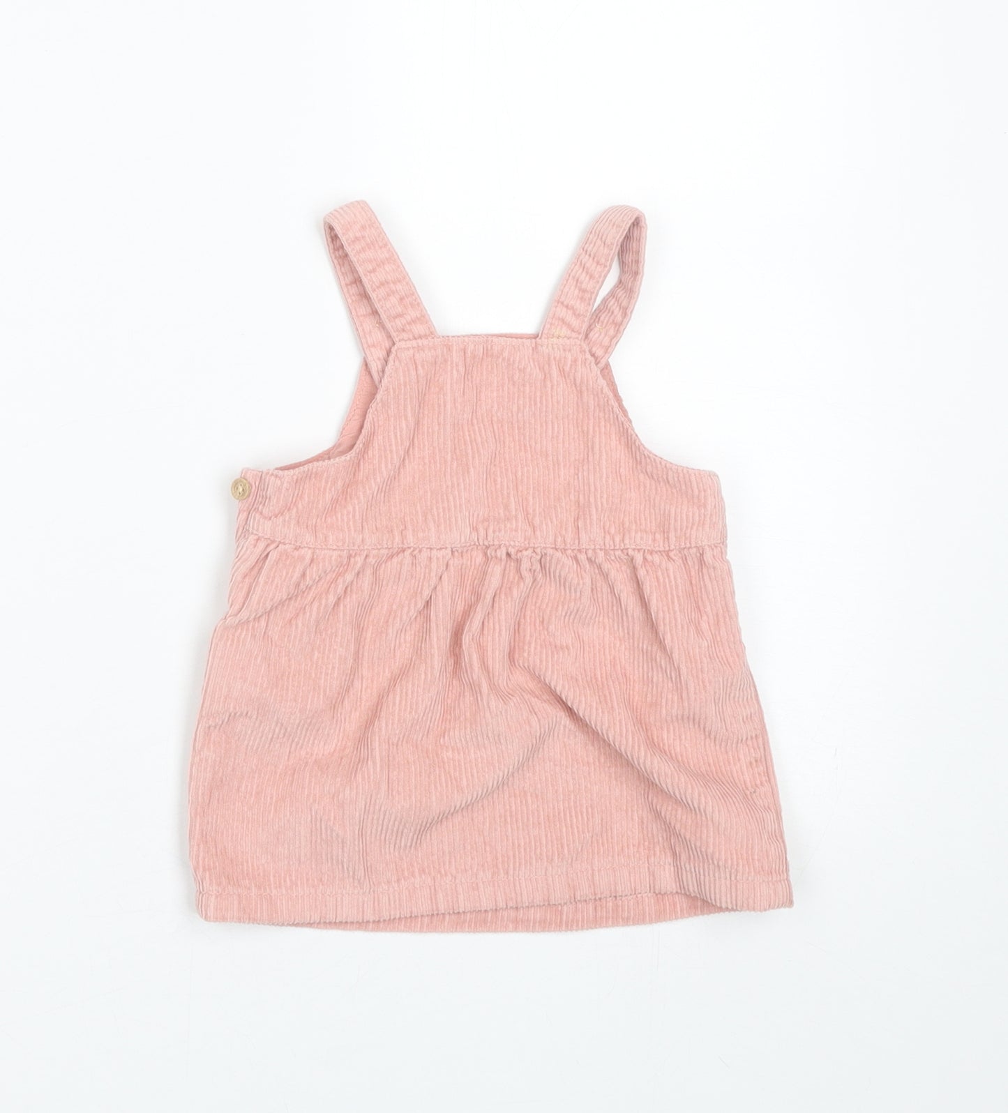 M&S Girls Pink  Corduroy Pinafore/Dungaree Dress  Size 3-6 Months