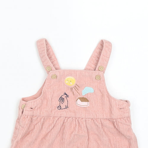 M&S Girls Pink  Corduroy Pinafore/Dungaree Dress  Size 3-6 Months