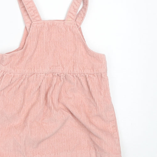 M&S Girls Pink  Corduroy Pinafore/Dungaree Dress  Size 3-6 Months