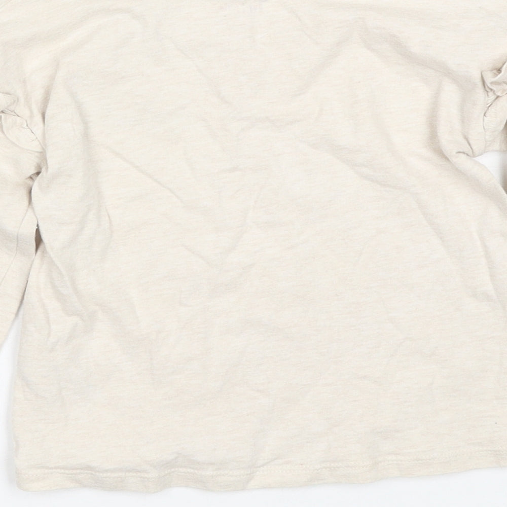TU Girls Beige   Basic T-Shirt Size 5 Years  - butterfly