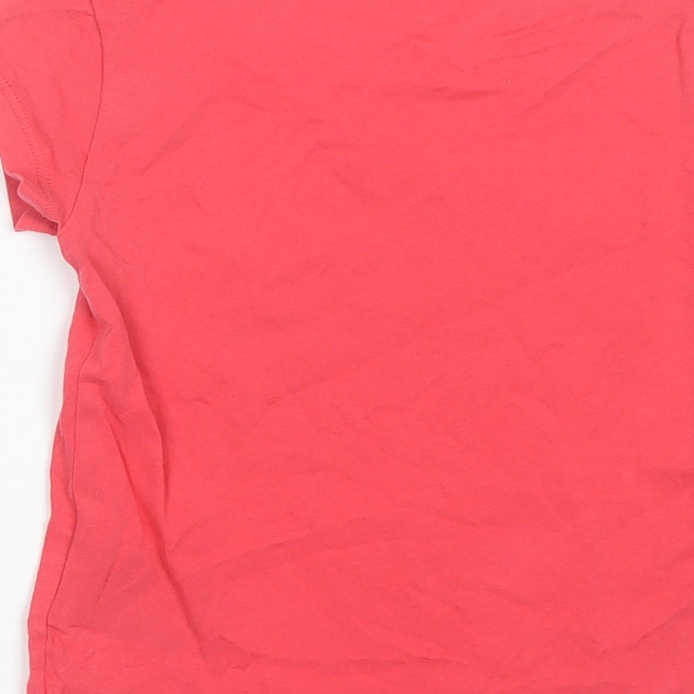 H&M Girls Red   Basic T-Shirt Size 5-6 Years  - Minnie mouse