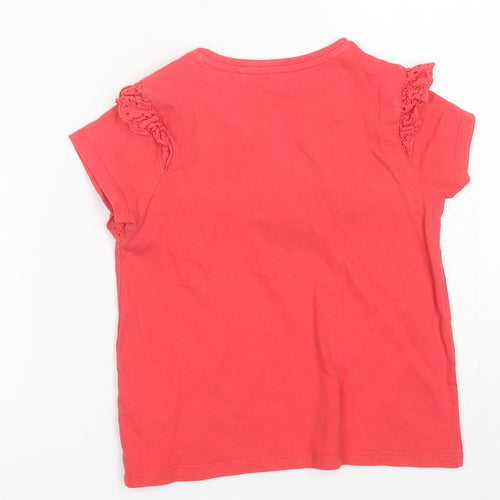 TU Boys Red   Basic T-Shirt Size 5-6 Years