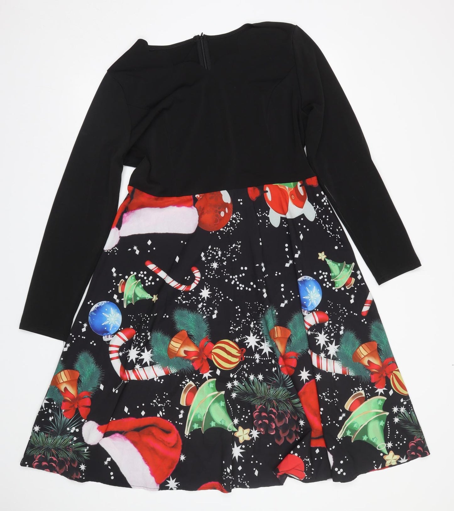 Preworn Womens Black   T-Shirt Dress  Size 2XL  - Christmas dress
