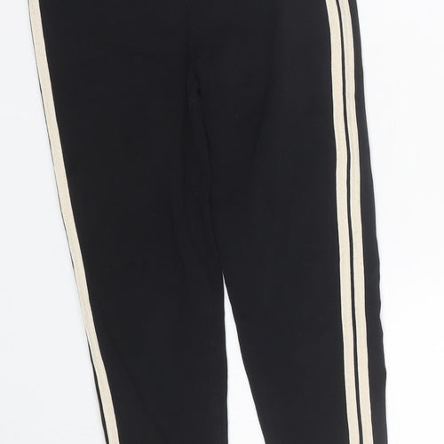 George Girls Black Striped  Capri Trousers Size 10-11 Years - Leggings