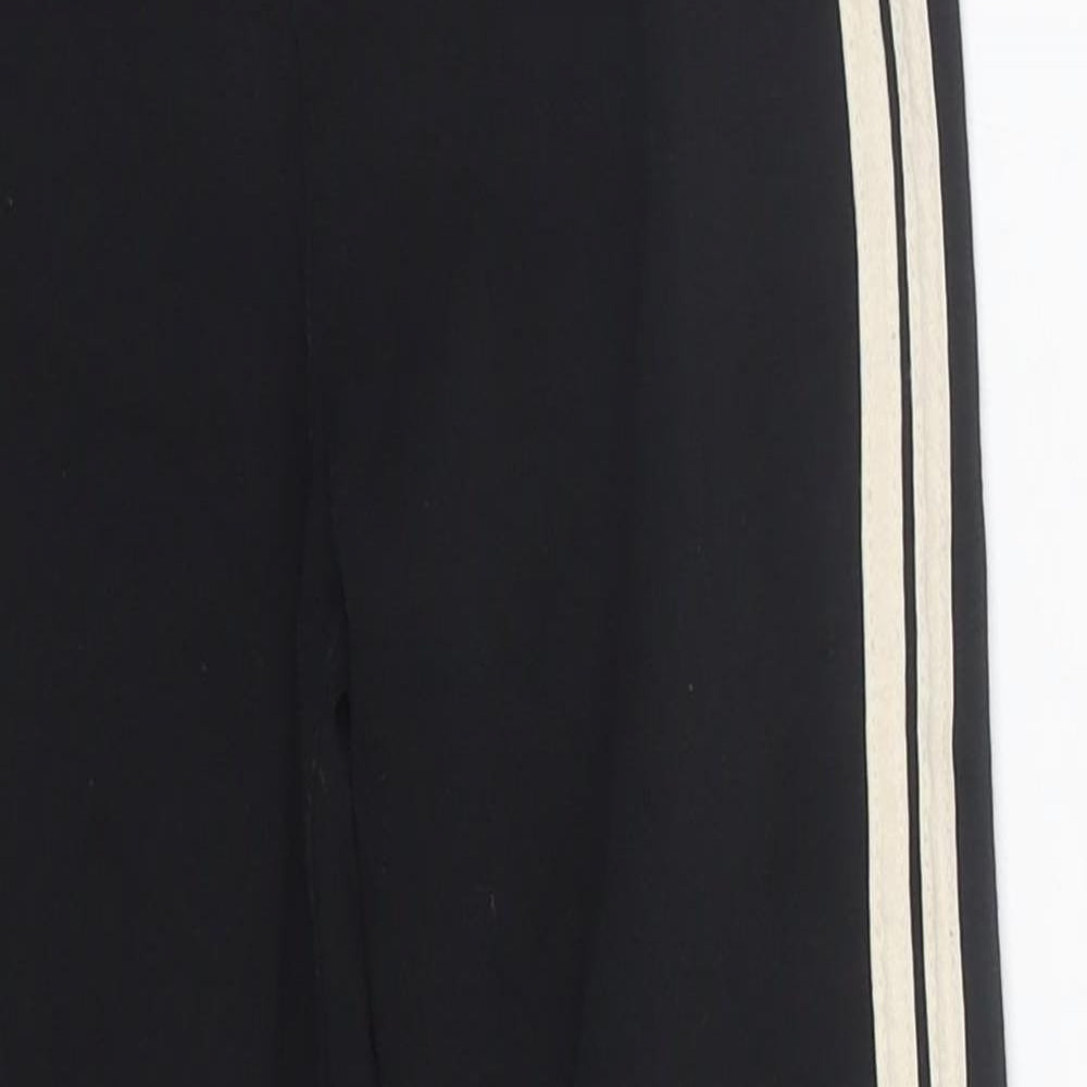 George Girls Black Striped  Capri Trousers Size 10-11 Years - Leggings