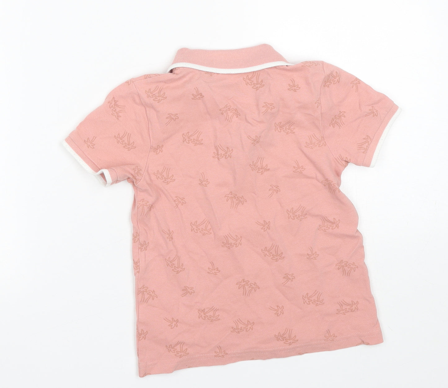 TU Boys Pink Floral  Basic Polo Size 2-3 Years