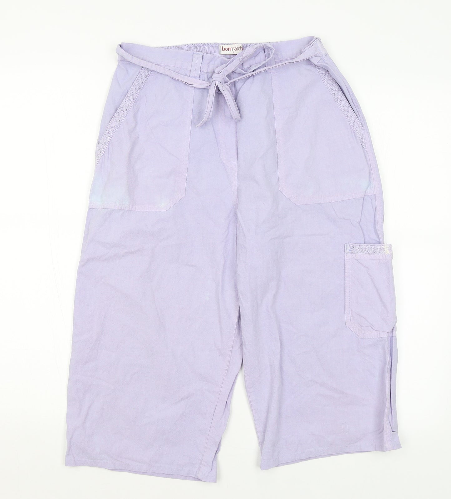 Bonmarche Womens Purple   Culotte Shorts Size S
