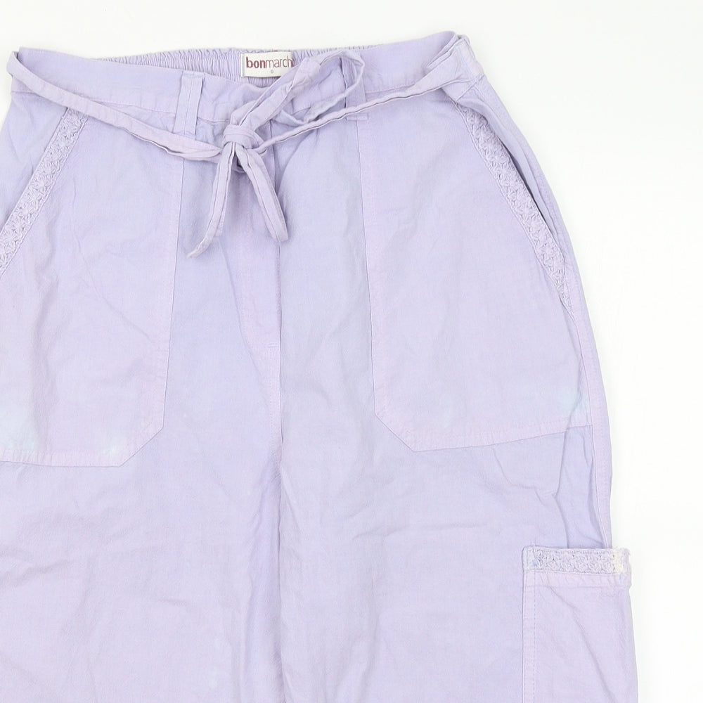 Bonmarche Womens Purple   Culotte Shorts Size S