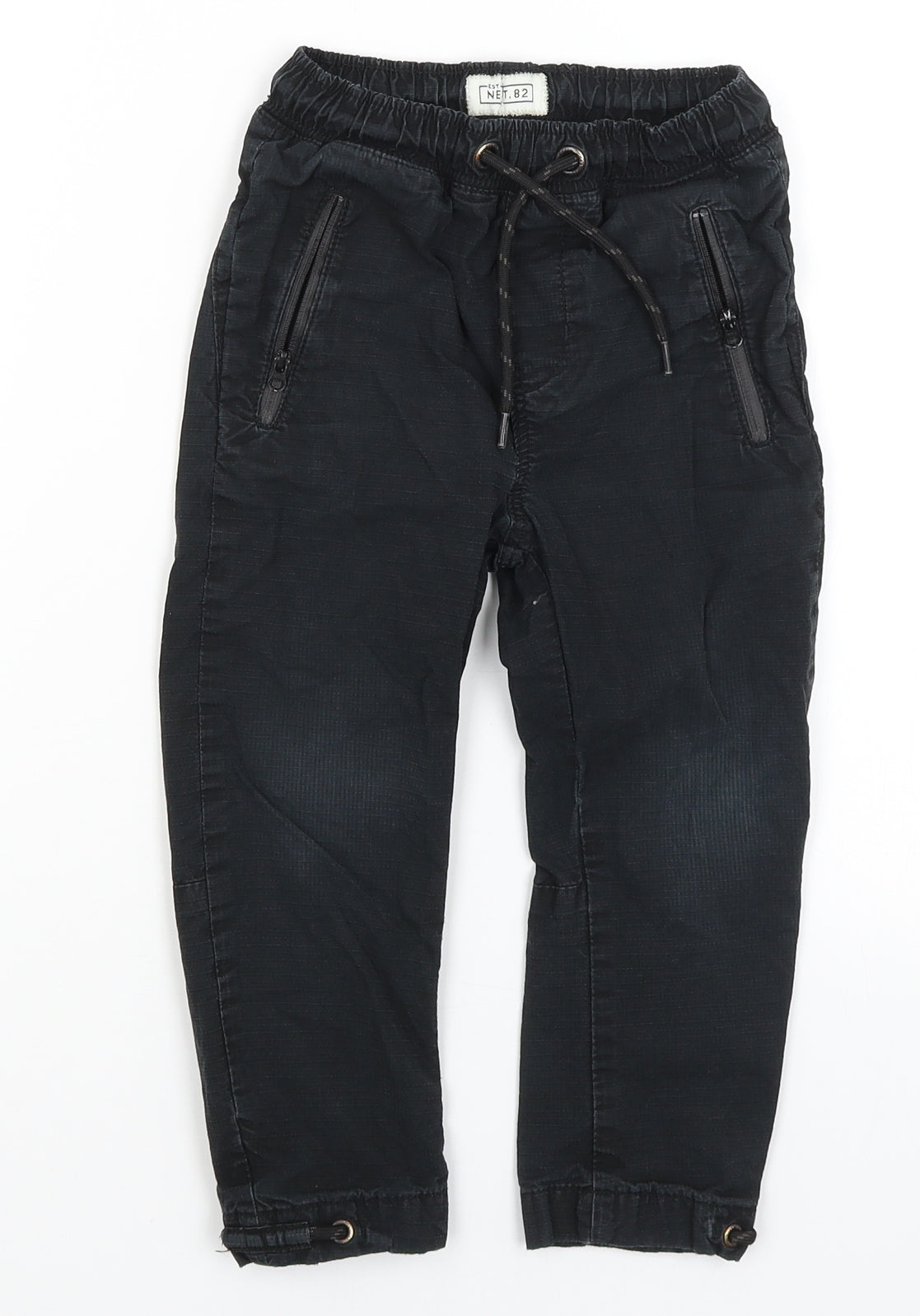 NEXT Boys Black   Cargo Trousers Size 4 Years