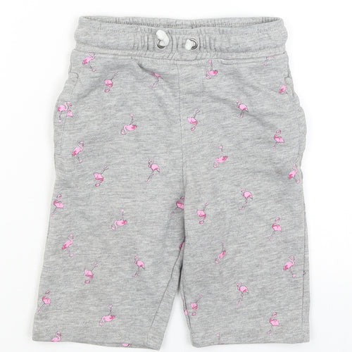 TU Boys Grey   Sweat Shorts Size 6 Years - Flamingoes