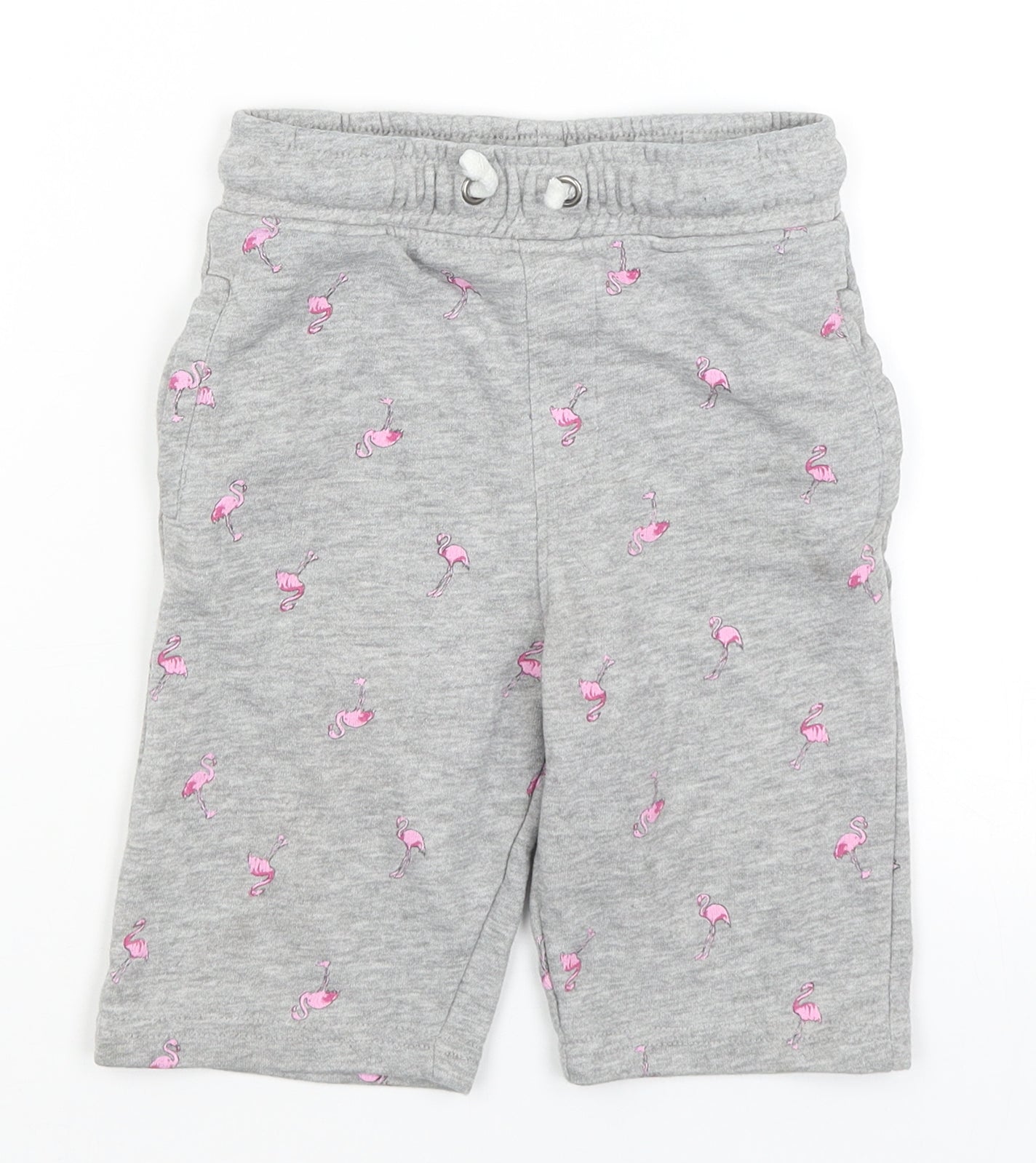 TU Boys Grey   Sweat Shorts Size 6 Years - Flamingoes
