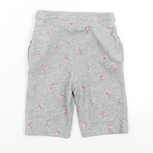TU Boys Grey   Sweat Shorts Size 6 Years - Flamingoes