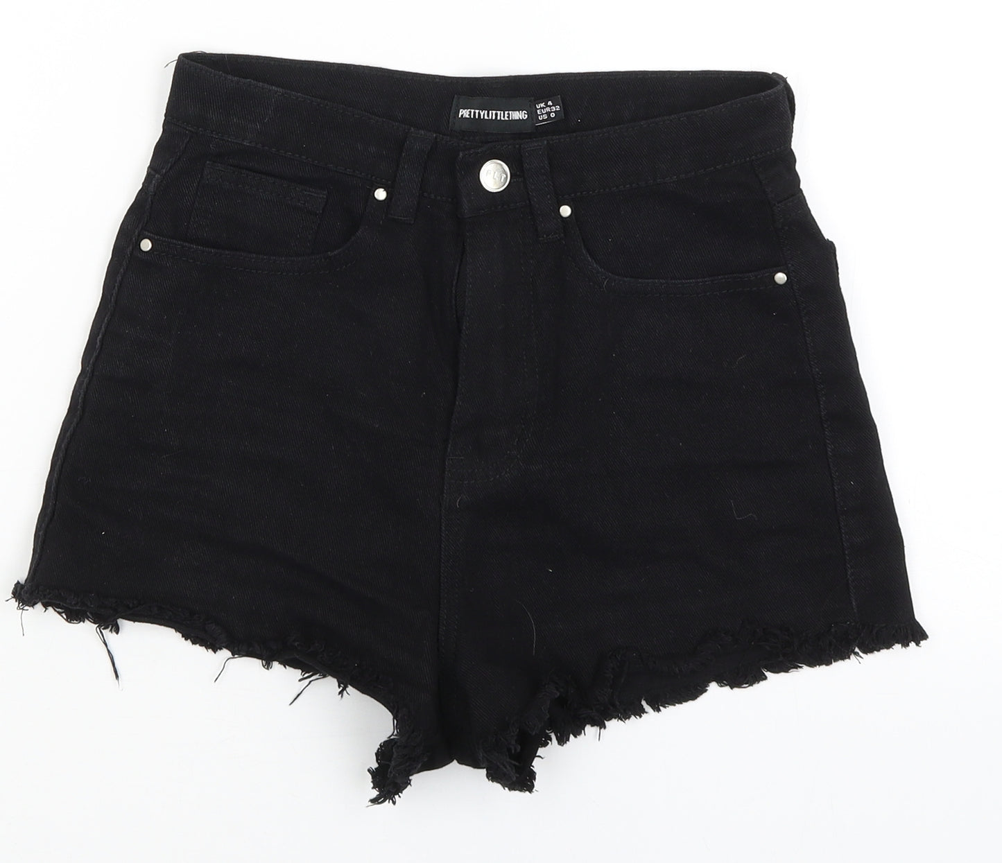 Pretty Little Thing Womens Black   Hot Pants Shorts Size 4
