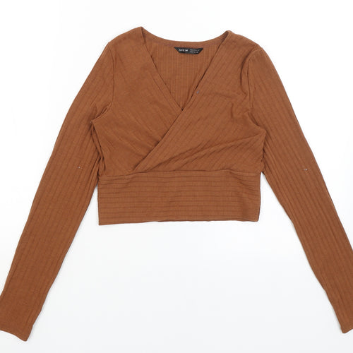 SheIn Womens Brown   Cropped T-Shirt Size XS