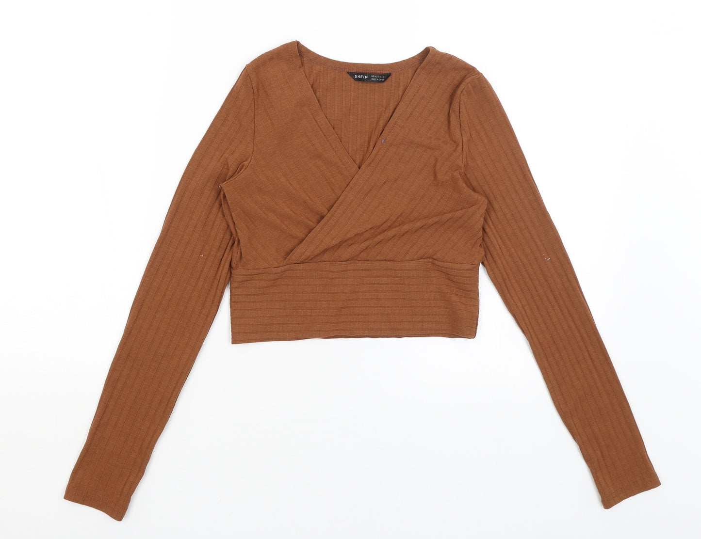SheIn Womens Brown   Cropped T-Shirt Size XS