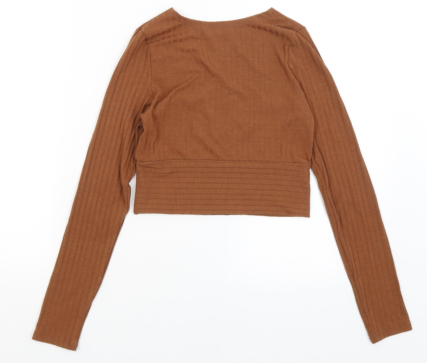 SheIn Womens Brown   Cropped T-Shirt Size XS