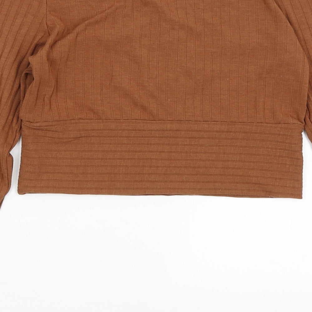 SheIn Womens Brown   Cropped T-Shirt Size XS