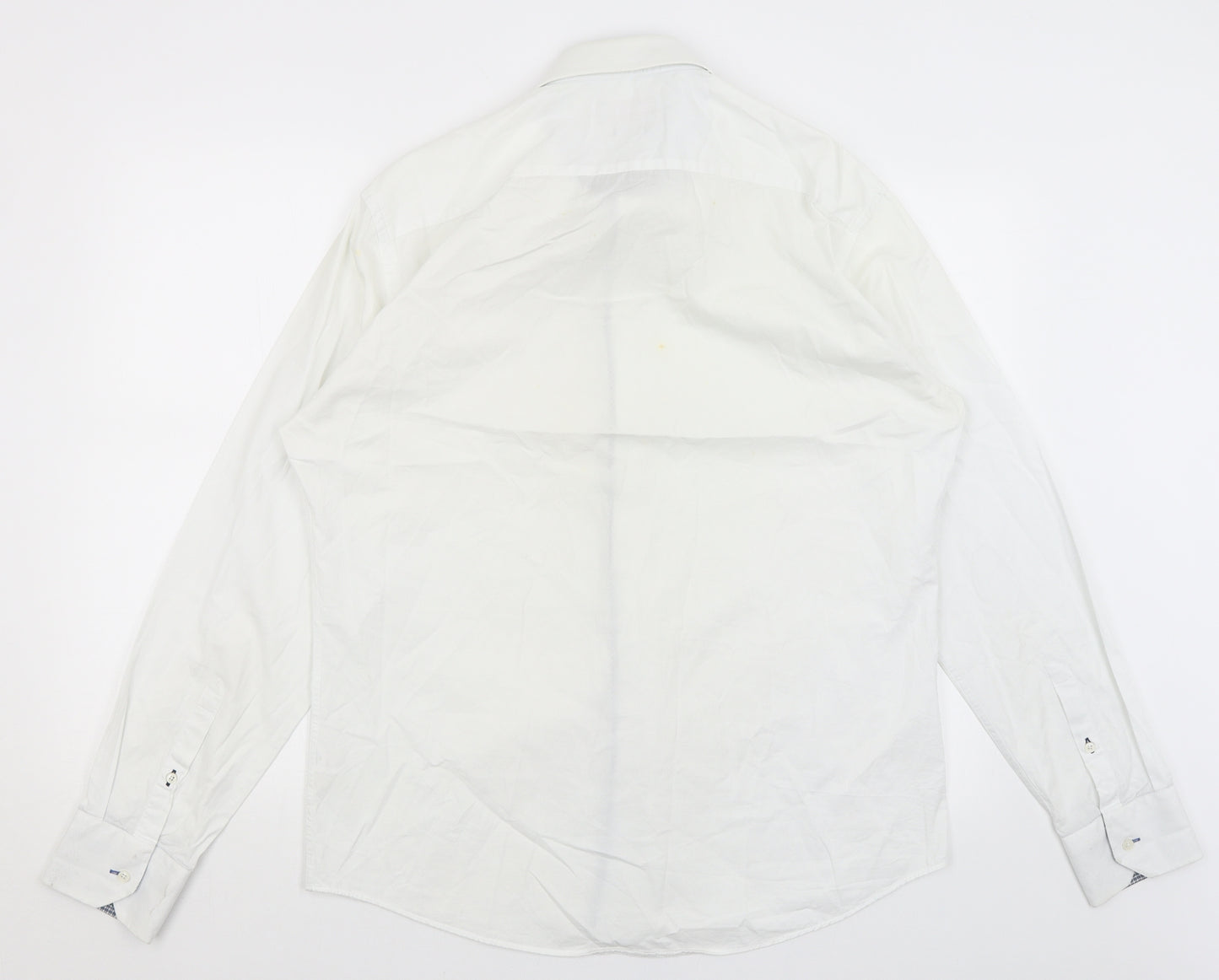 Jeff Banks Mens White    Dress Shirt Size L