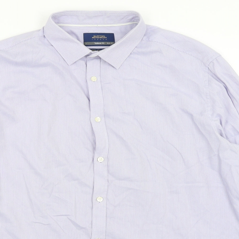 Burton Mens Purple    Dress Shirt Size 16.5