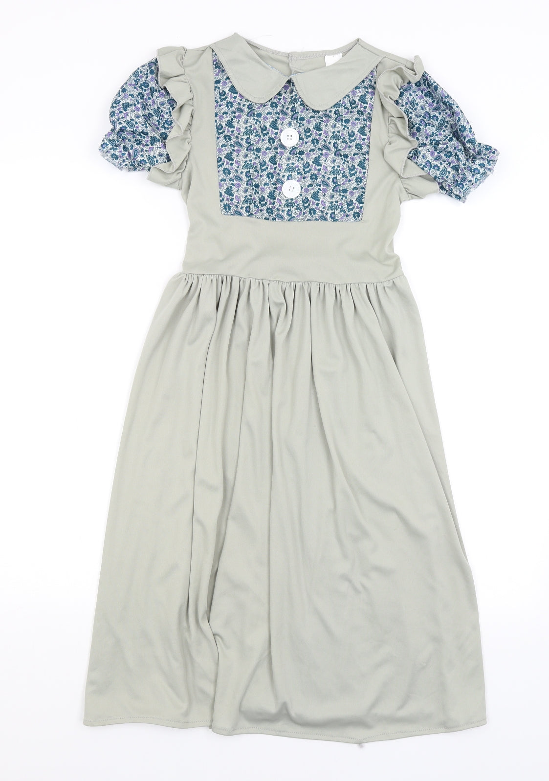 Smiffy's Girls Grey   Fit & Flare  Size 8-9 Years