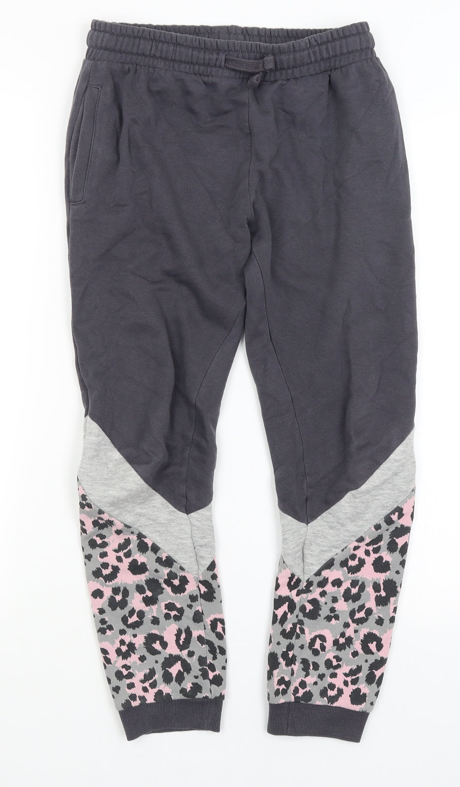 NEXT Girls Grey Animal Print  Jogger Trousers Size 10 Years
