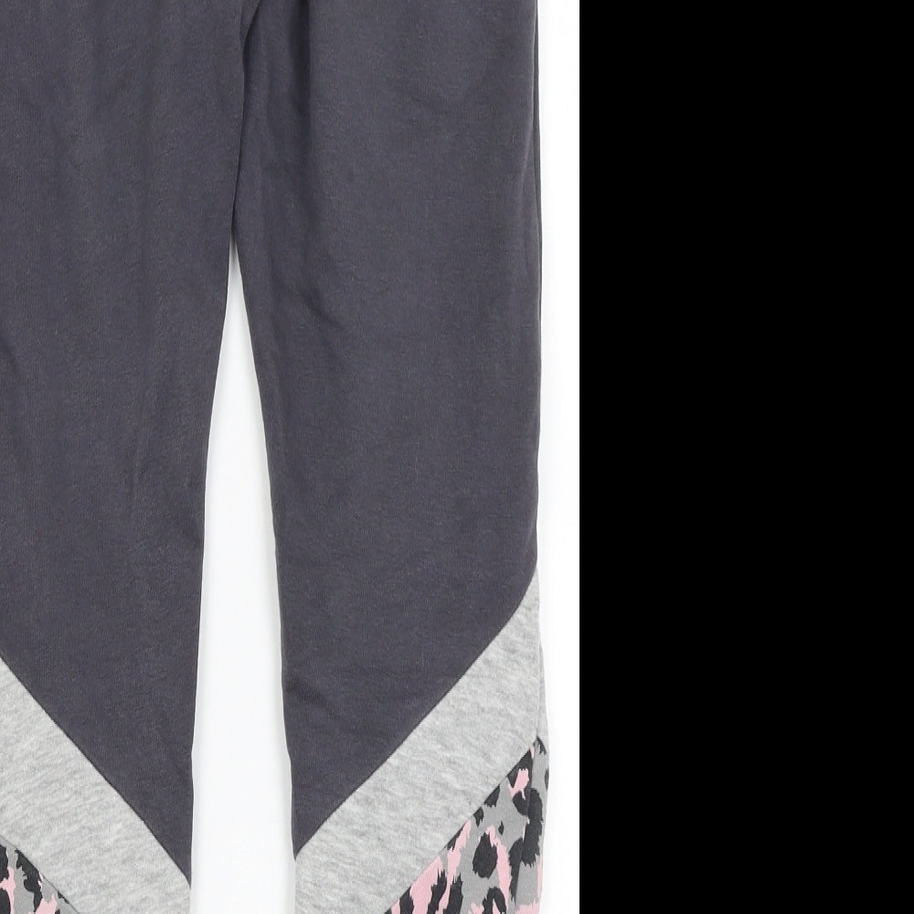 NEXT Girls Grey Animal Print  Jogger Trousers Size 10 Years