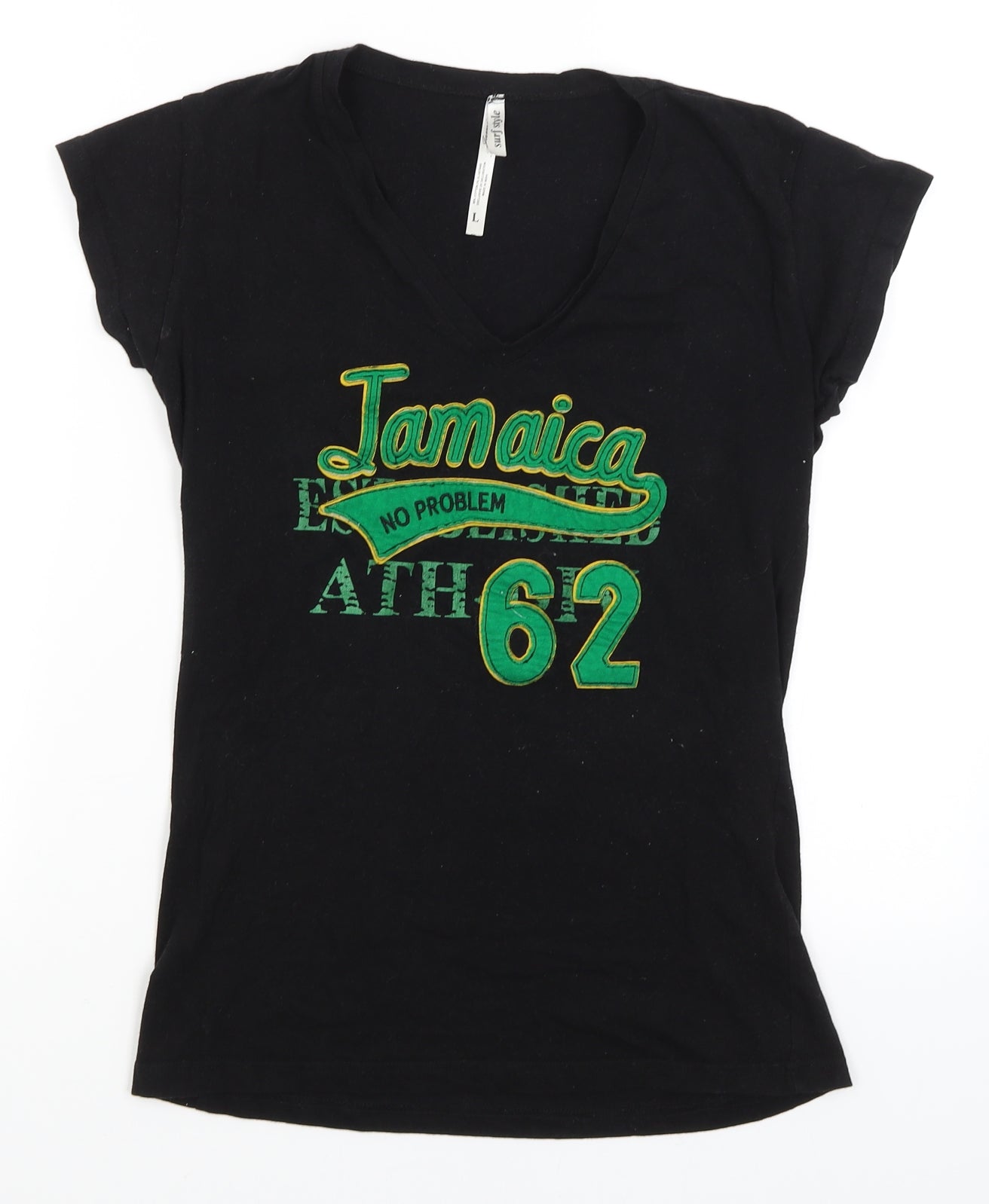 Surf Style Womens Black   Basic T-Shirt Size L