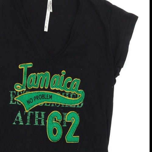 Surf Style Womens Black   Basic T-Shirt Size L