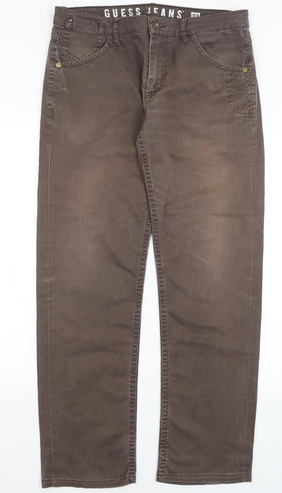 Guess Jeans Mens Brown   Chino Trousers Size 33 in L30 in