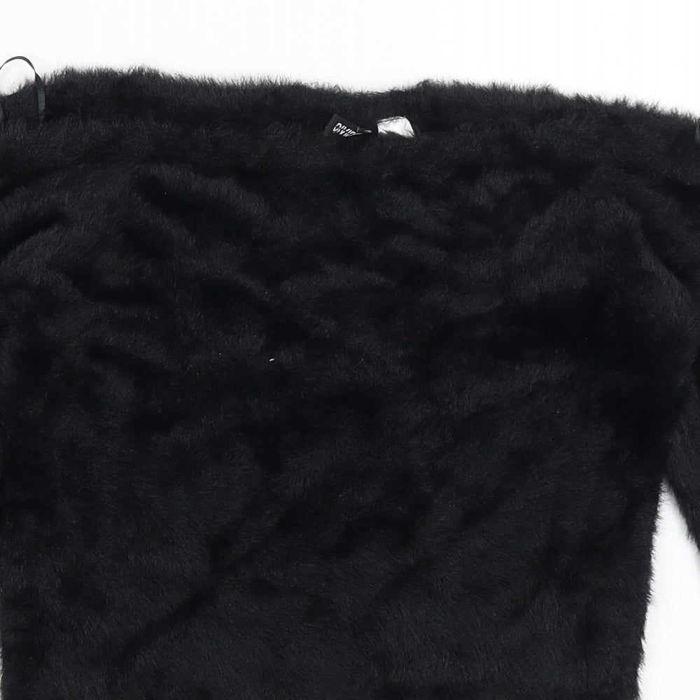 Divided Womens Black   Pullover Jumper Size M