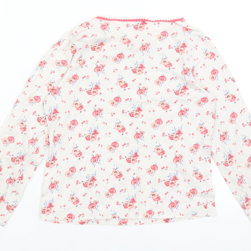 Cath Kids Girls White Floral  Basic T-Shirt Size 7-8 Years