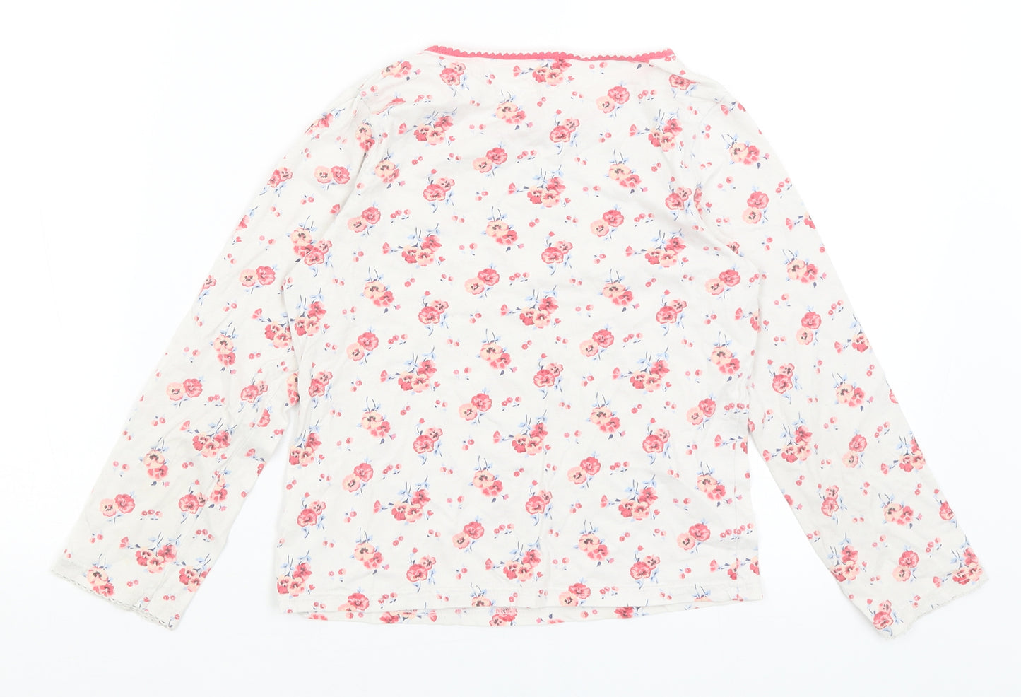 Cath Kids Girls White Floral  Basic T-Shirt Size 7-8 Years