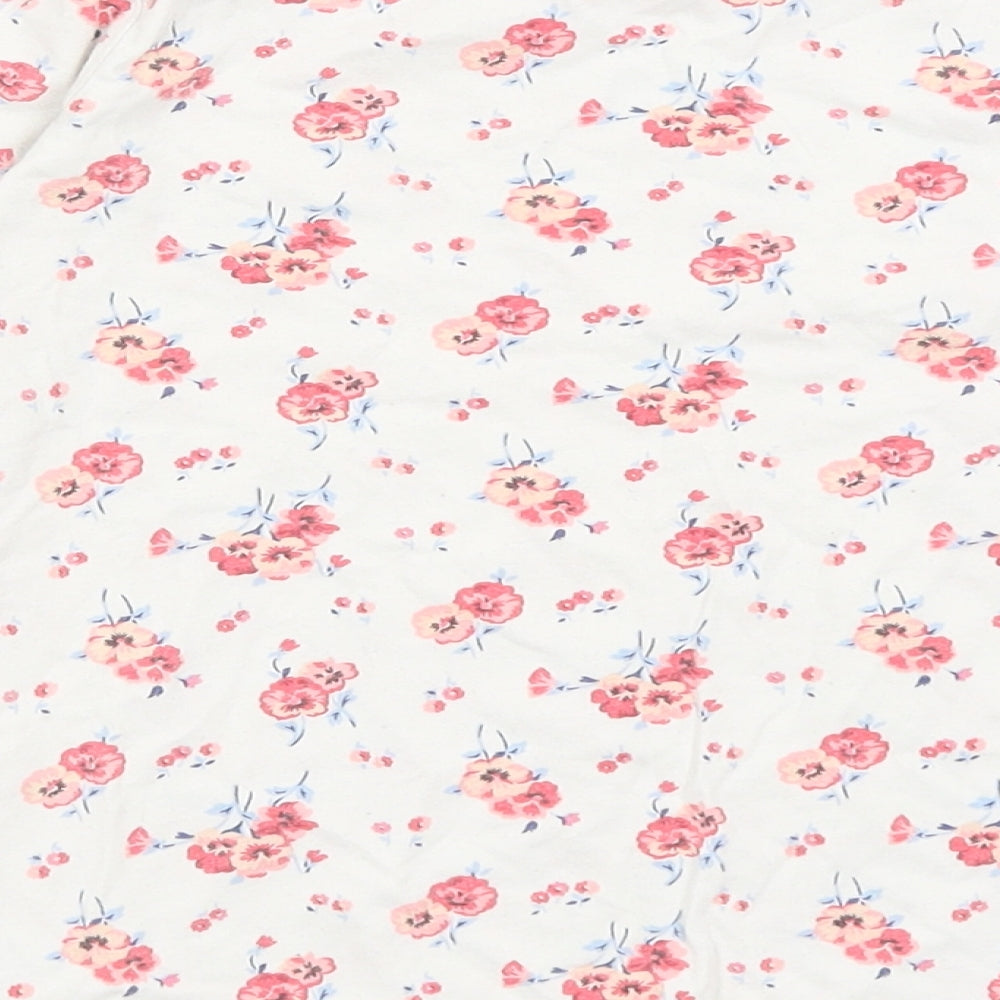 Cath Kids Girls White Floral  Basic T-Shirt Size 7-8 Years