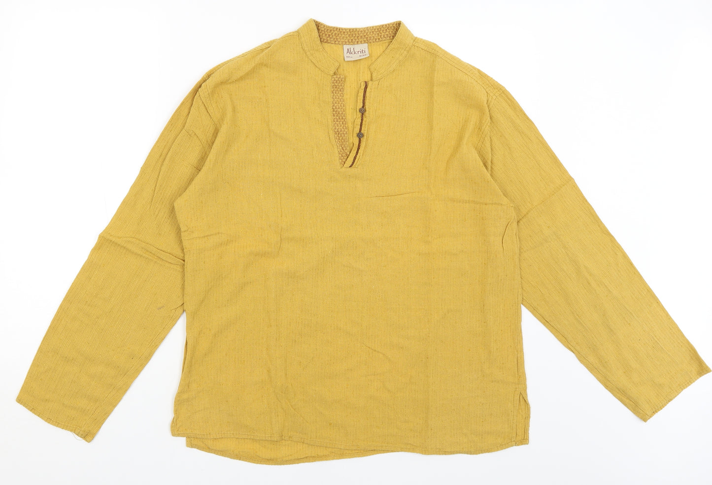 Akkriti Womens Yellow   Tunic T-Shirt Size XL