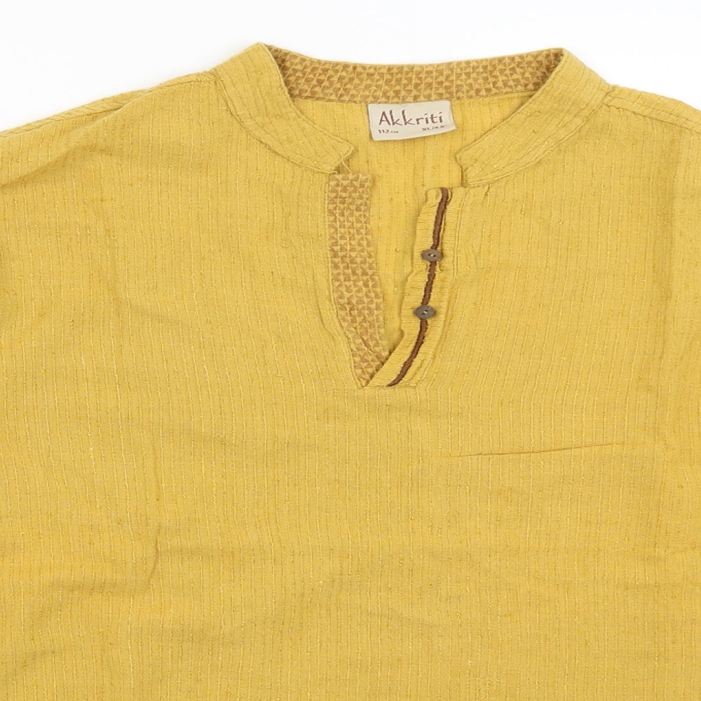 Akkriti Womens Yellow   Tunic T-Shirt Size XL