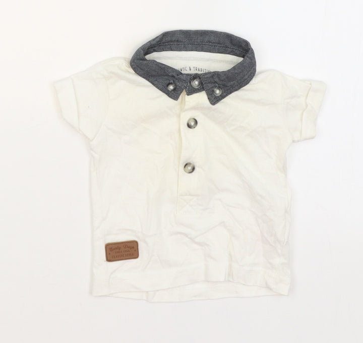 Early Days Baby White Basic T-Shirt Size 0-3 Months