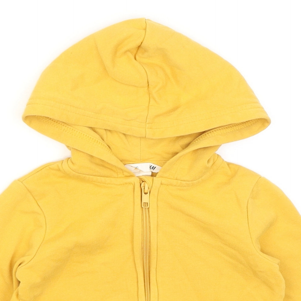 H&M Baby Yellow   Full Zip Jumper Size 18-24 Months