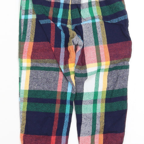 F&F Girls Blue Plaid  Capri Pyjama Pants Size 2-3 Years