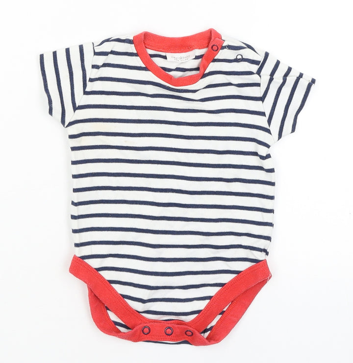 NEXT Baby White Striped  Romper One-Piece Size 6-9 Months