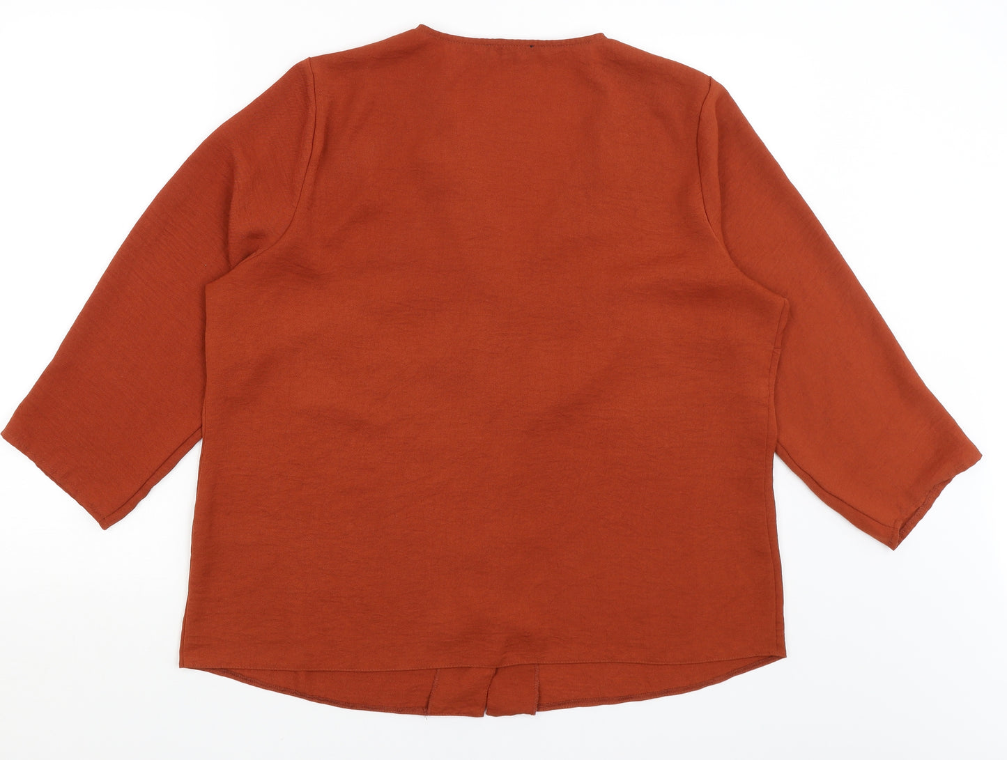 Papaya Womens Orange   Basic Button-Up Size 18