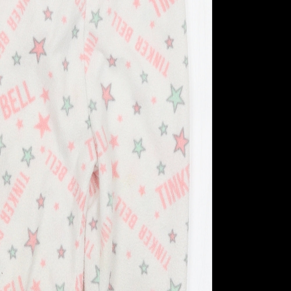 Primark Girls White Solid  Capri Pyjama Pants Size 2-3 Years  - Tinkerbell