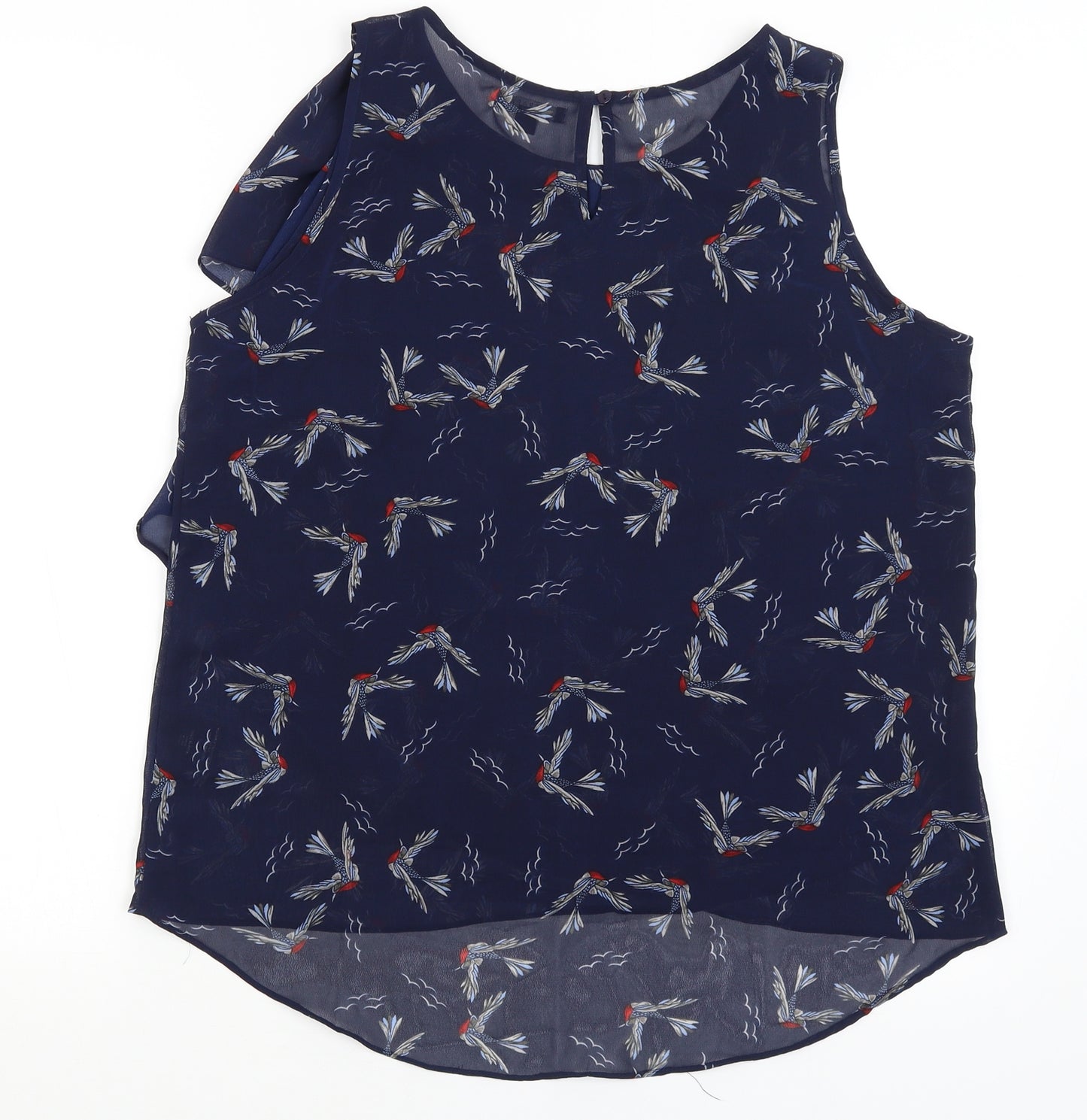 Therapy Womens Blue   Basic Blouse Size 14  - Birds