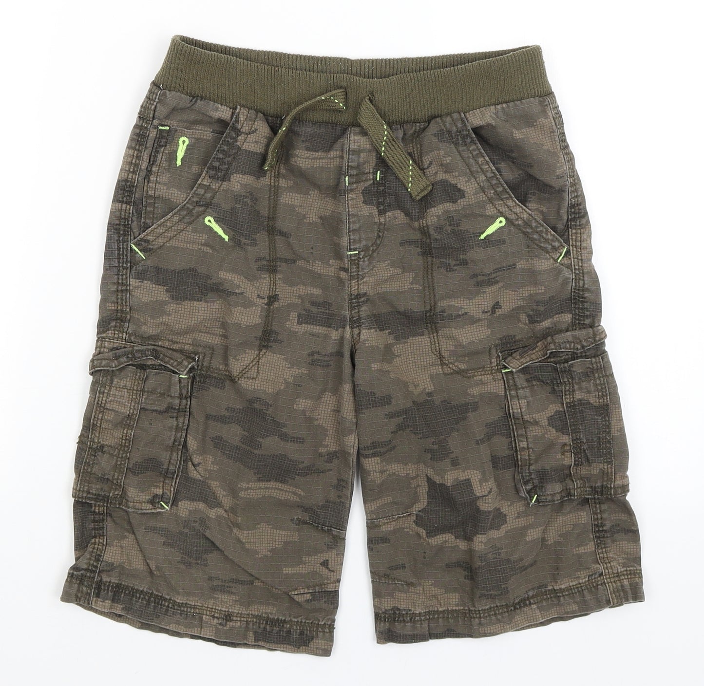 George Boys Green Camouflage  Bermuda Shorts Size 10-11 Years
