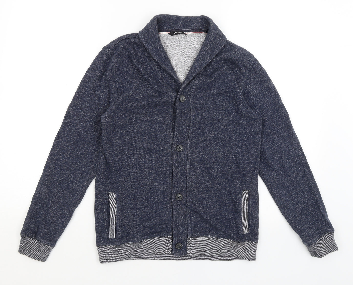 George Boys Blue   Cardigan Jumper Size 12-13 Years