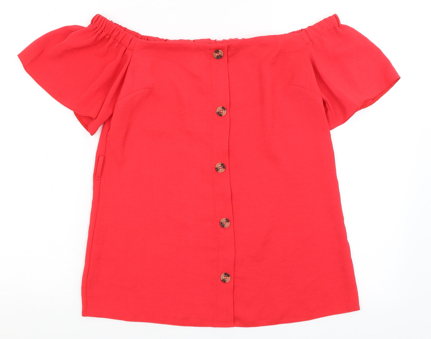 Preworn Womens Red   Basic Blouse Size S