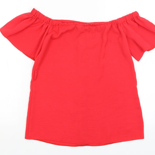 Preworn Womens Red   Basic Blouse Size S