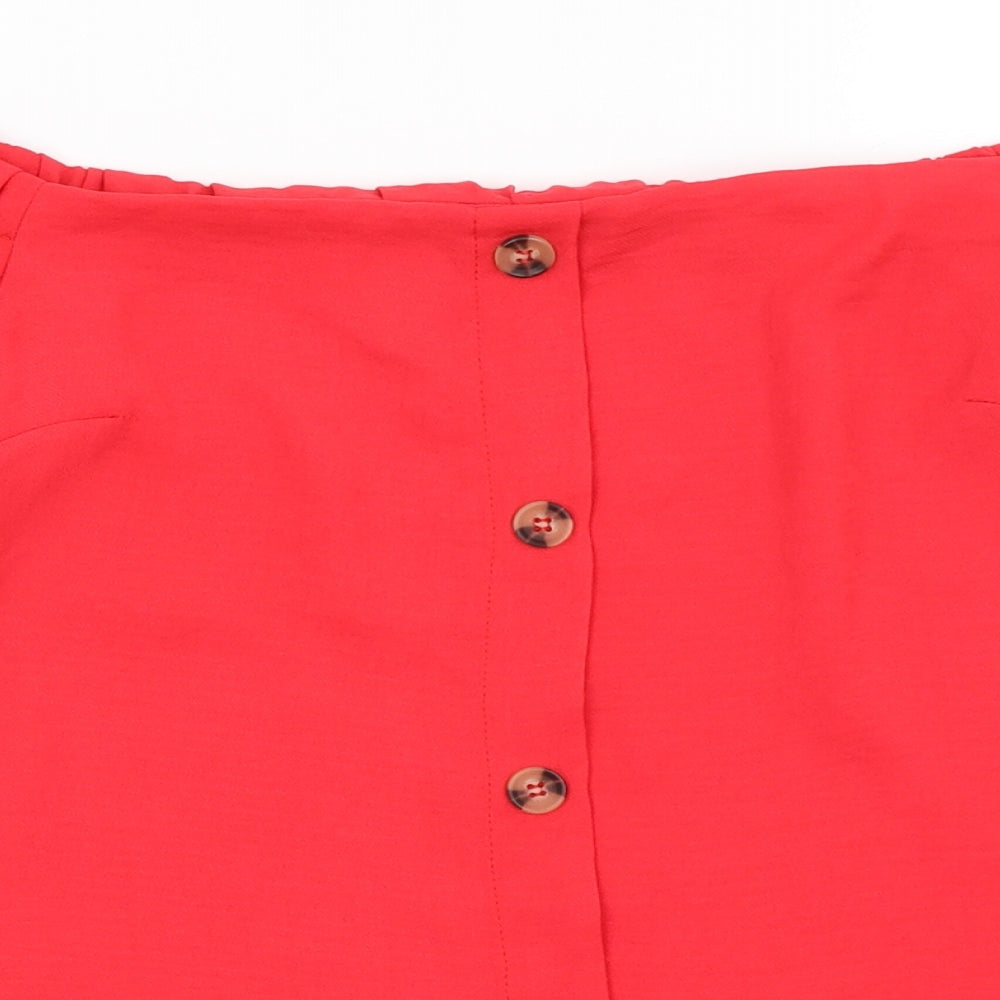 Preworn Womens Red   Basic Blouse Size S