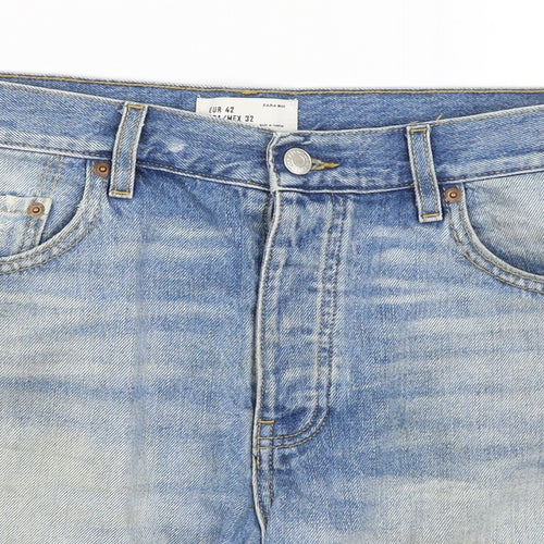 Zara Mens Blue   Bermuda Shorts Size 32 in